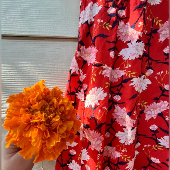 XL old navy marigold print swing dress - Picture 5 of 8